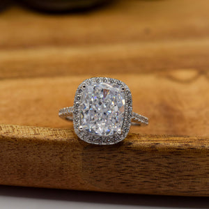 anillo chunky halo en plata esterlina 925