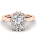 anillo compromiso en moissanita diamante / moissanite ring diane ring diamonds / bague fiancelle diamant / anillo halo halo ring bague en or