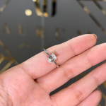 anillo corte esmeralda solitario esmeralda diamante moissanita / anillo compromiso / engagement ring emerald cut ring / moissanite emerald cut ring / bague fiancelle emeraude diamant diamond diamante
