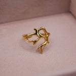 anillo de coral acero inoxidable / corail ring / coralil bague acier inoxydable/ mer bijoux summer jewelry