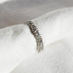 anillo diamantes corazones moissanita / banda de matrimonio/ alianza de matrimonio / heart diamonds moissanite diamond ring / bague fiancelle bague coeur diamant moissanite