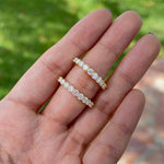 anillo diamantes redondos moissanitas churumbela diamantes moissanita wedding band moissanite diamond bague diamantes 