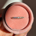 anillo diamantes redondos moissanitas churumbela diamantes moissanita wedding band moissanite diamond bague diamantes 