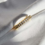 anillo dorado corte oval plata 925