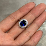 anillo halo margaret azul