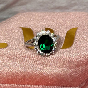 anillo halo verde