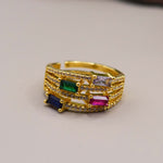 anillo multiple zirconias 