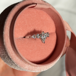 anillo plata con moissanita corte kite