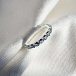 anillo zirconia azul plata 925