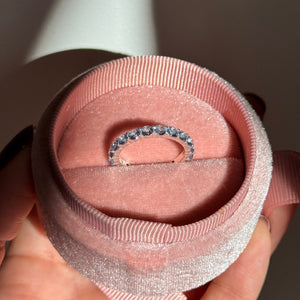 anillo zirconia azul plata 925