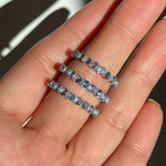 anillo zirconia azul plata 925