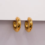 arracada twist, arracada chunky, arracadas de acero inoxidable, aretes de acero inoxidable, aretes hipoalergénicos, joyeria hipoalergénica,  arete de moda, accesorios, joyeria de moda, bisutería, joyería mexicana, joyeria, joyeria chic, joyas trendy