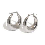 arracadas plata luna, arracadas plata, arracadas chunky plata, acero inoxidable, joyeria de plata, joyeria de eventos, joyeria de bodas, aretes hipoalergénicos, joyeria hipoalergénica,arete de moda, accesorios, joyeria de moda, bisutería, joyería mexicana, joyeria, joyeria trendy