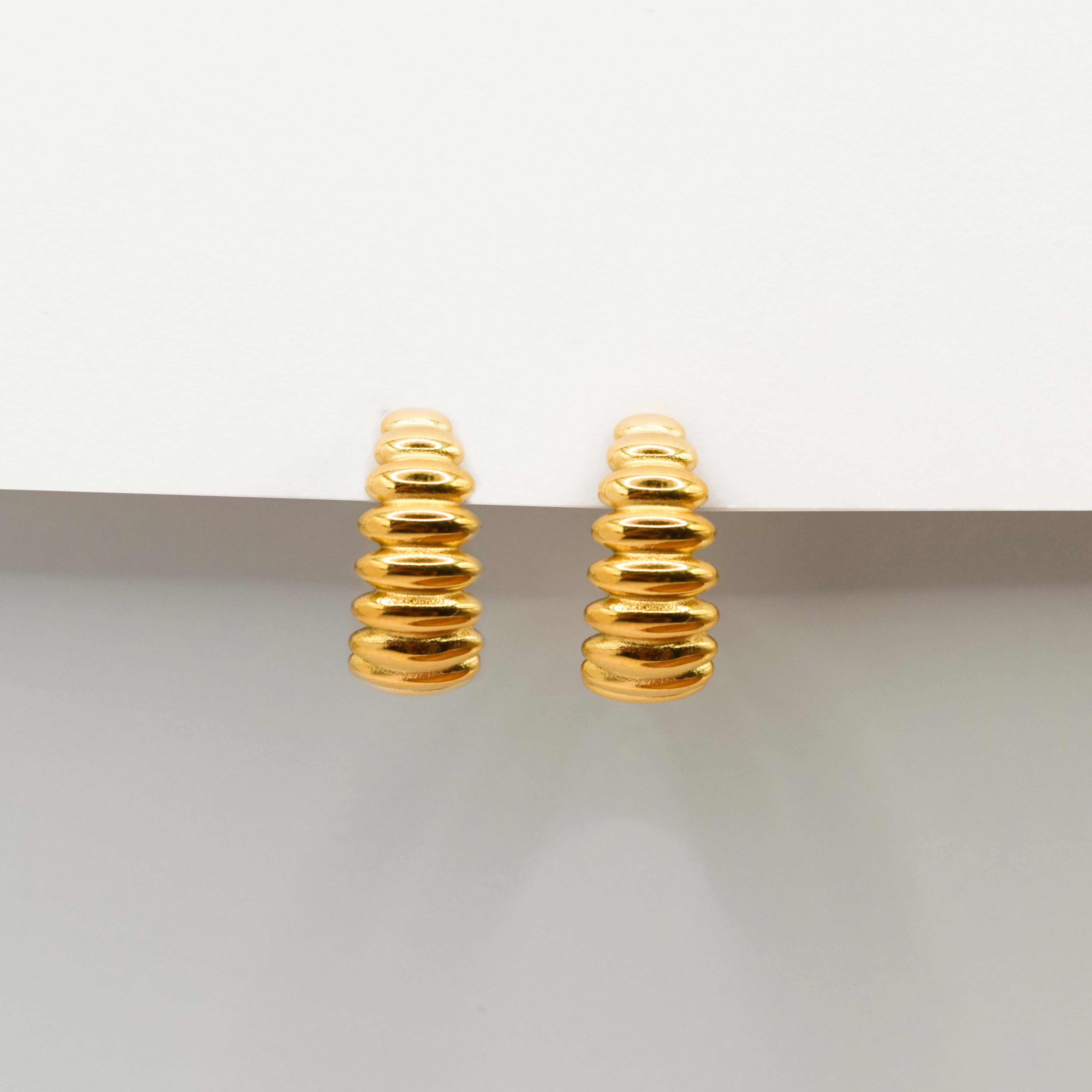 arracadas wavy acero inoxidable 