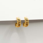 arracadas wavy acero inoxidable 