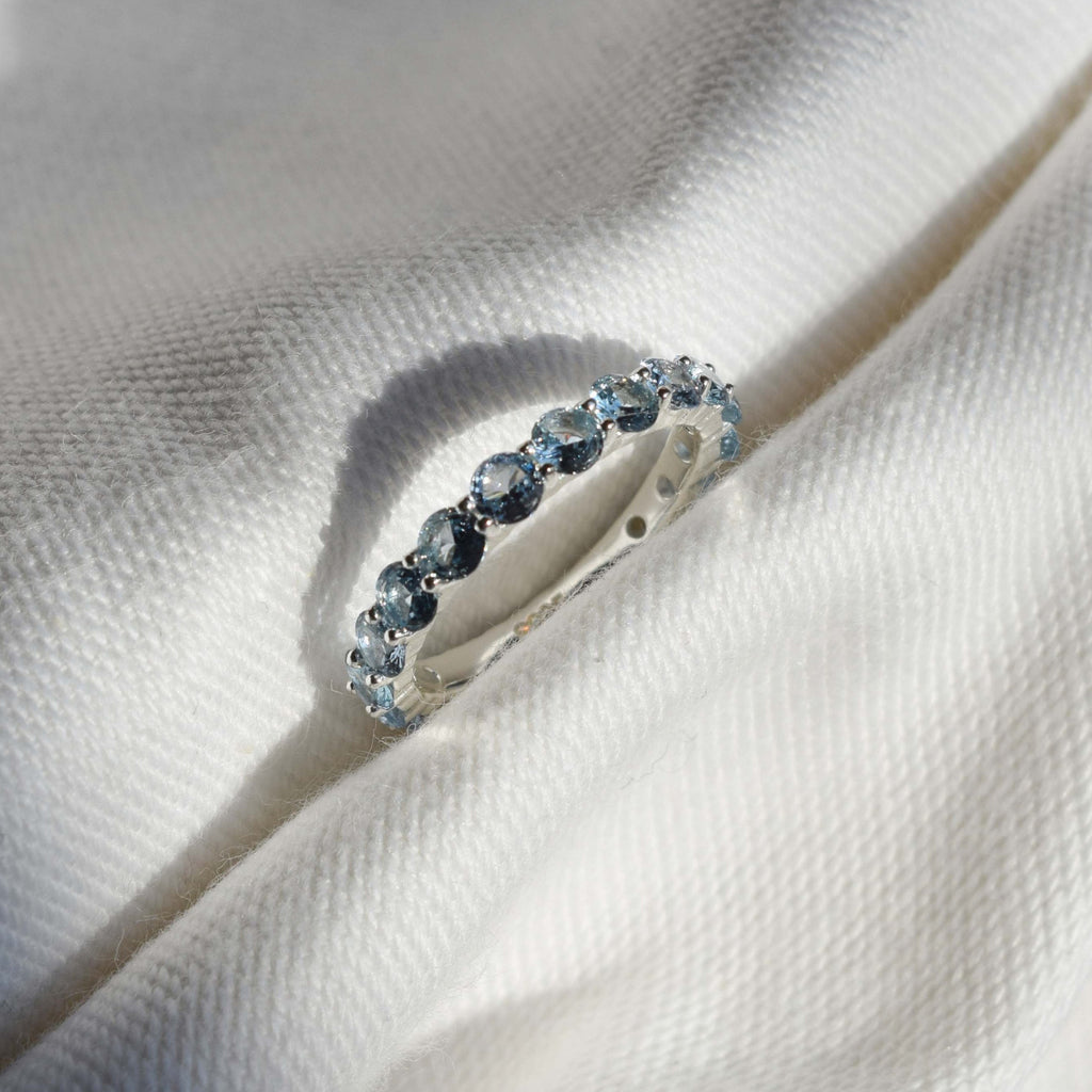blue zircon ring sterling silver