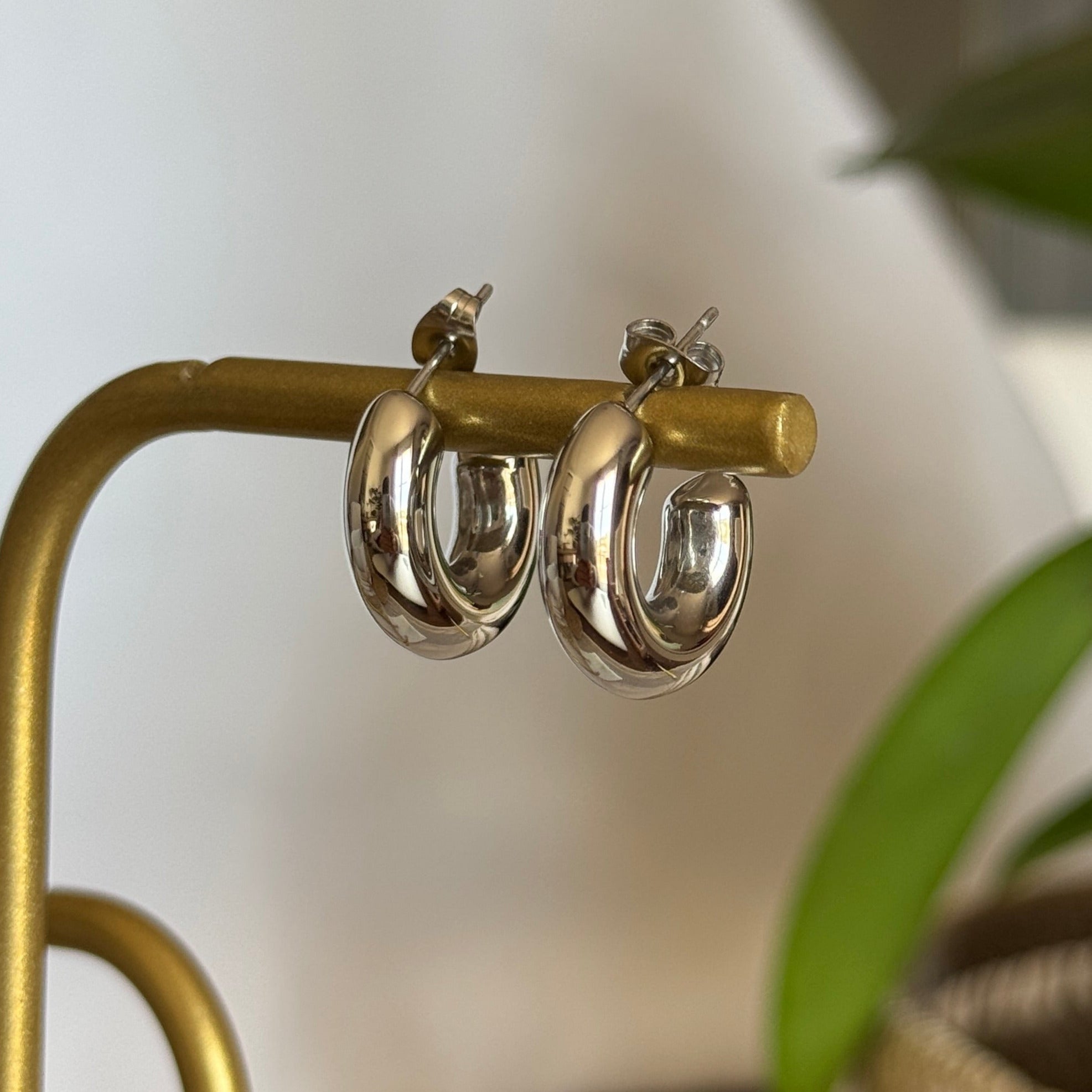 bold silver hoops