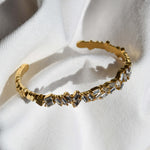 brazalete con zirconias acero inoxidable