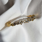 brazalete con zirconias acero inoxidable