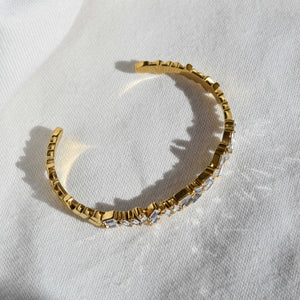 brazalete con zirconias acero inoxidable