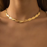 cadena flat de serpiente de acero inoxidable, collar de acero inoxidable, cadena torzal acero, joyería de acero inoxidable, joyería, joyería mexicana