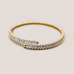 choker flexible de zirconias en baño de oro, joyería, joyería de baño de oro, joyería mexicana 