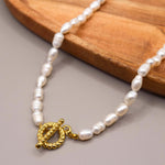 choker simple de perlas naturales choker de perlas naturales en acero inoxidable, joyería mexicana, joyería en acero inoxidable