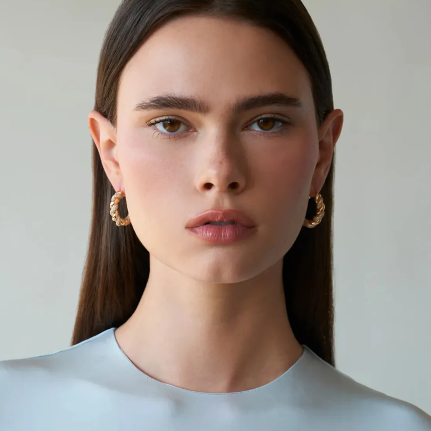 chunky hoops cz stainles steel / arracadas con zirconias