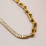 collar cadena link tiffany, collar eslabones, cadena de acero inoxidable, joyería joyería en acero inoxidable