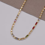 collar choker de zirconias premium de colores, collar de zirconias rainbow, collar de cristales arcoíris, choker armoires, choker rainbow de cristales zirconias, collar de baño de oro 18k, joyería, joyería mexicana