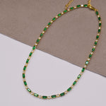 collar choker de zirconias premium de colores, collar de zirconias rainbow, collar de cristales arcoíris, choker armoires, choker rainbow de cristales zirconias, collar de baño de oro 18k, joyería, joyería mexicana