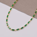 collar choker de zirconias premium de colores, collar de zirconias rainbow, collar de cristales arcoíris, choker armoires, choker rainbow de cristales zirconias, collar de baño de oro 18k, joyería, joyería mexicana
