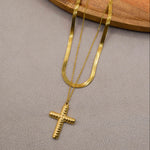 collar cruz acero inoxidable, collar cristo / croix collier / collier acier inoxydable / cross necklace / collier chaine en acier inoxydable, chain necklace ein stainless steel