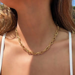 collar de cadena multi eslabón chunky, cadena chic de acero inoxidable , joyería de acero inoxidable, joyería mexicana, joyería 