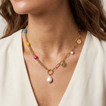collar de cuentas con perlas y monedas, collar summer, collar de playa, collar hecho a mano, joyería, joyería mexicana