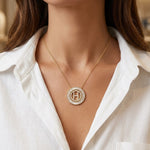 collar letra H, collar acero inoxidable