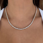 collar tenis dorado con zirconias