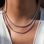 collar tennis de plata 925, collar tennis zirconia, joyeria de plata , joyería mexicana