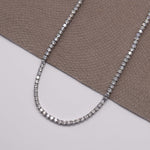 collar tennis de plata 925, collar tennis zirconia, joyeria de plata , joyería mexicana
