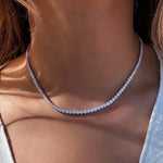 collar tennis de plata 925, collar tennis zirconia, joyeria de plata , joyería mexicana