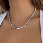 collar tennis plata con zirconias