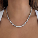 collar tennis plata con zirconias