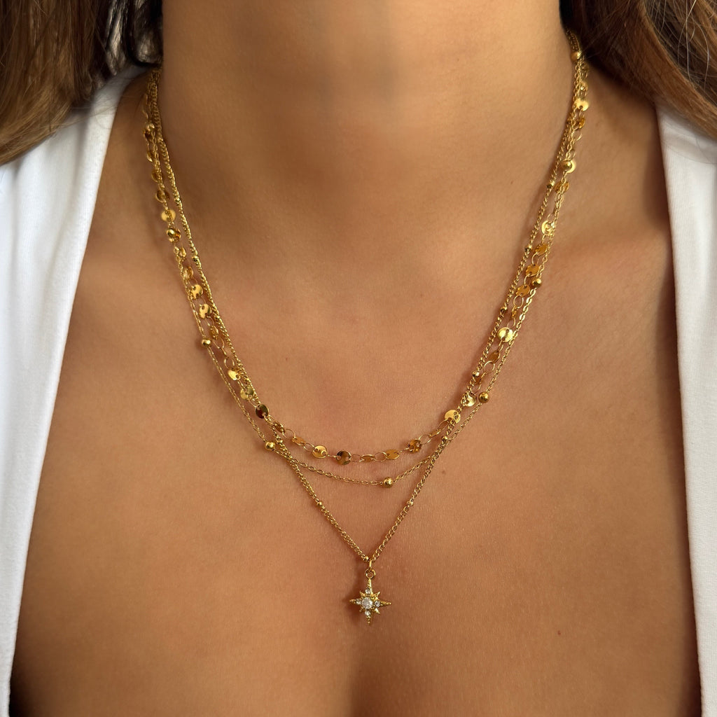 collar triple estrelar 