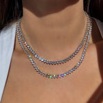 collares tennis dorado con zirconias