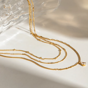 collier triple acier inoxydable