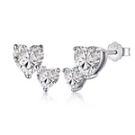 broquel corazon doble en plata esterlina, aretes de corazones en plata 925, aretes de plata, joyeria de plata,  arete de moda, accesorios, joyeria de moda, bisutería, joyería mexicana, joyeria, joyeria chic, joyas trendy