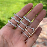 emerald cut band moissnaites diamond diamant bague moissanite moissanita anillo compromiso alianza 