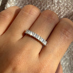 emerald cut band moissnaites diamond diamant bague moissanite moissanita anillo compromiso alianza 