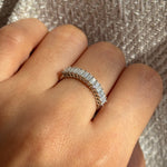 emerald cut band moissnaites diamond diamant bague moissanite moissanita anillo compromiso alianza 