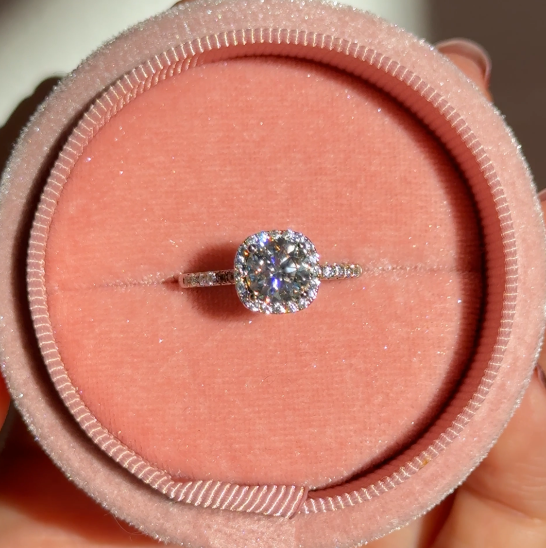 engagement diamond moisante ring